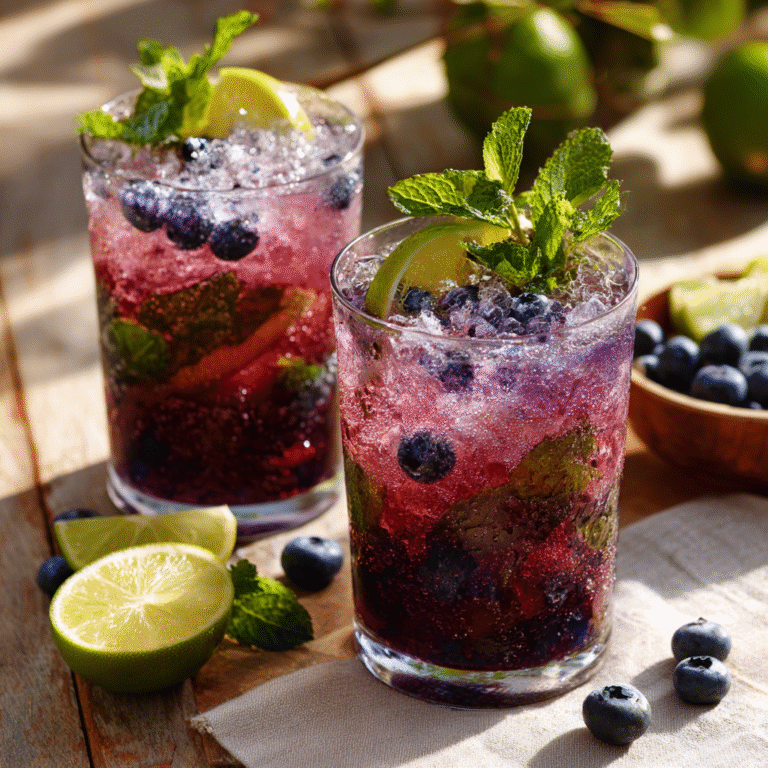 Fresh Blueberry Mojito (Mom’s Summer Sipper)