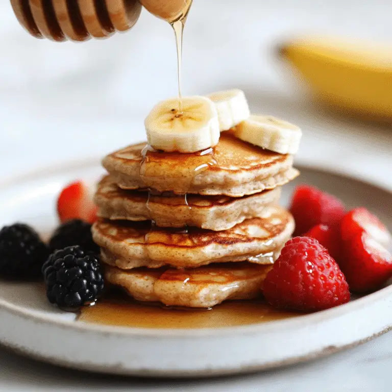 3-Ingredient Banana Oat Pancakes