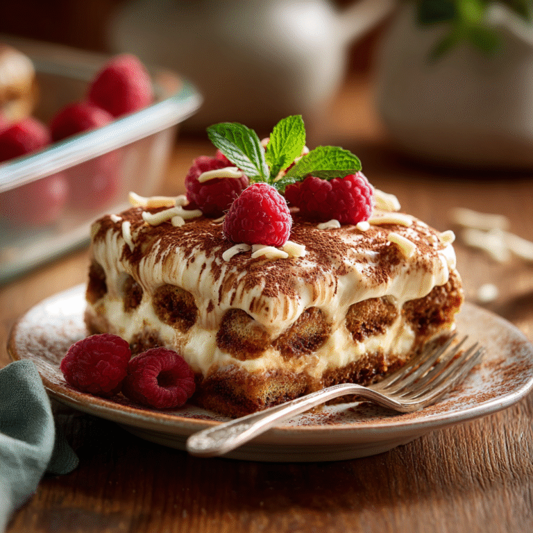 Fresh Summer Raspberry Tiramisu