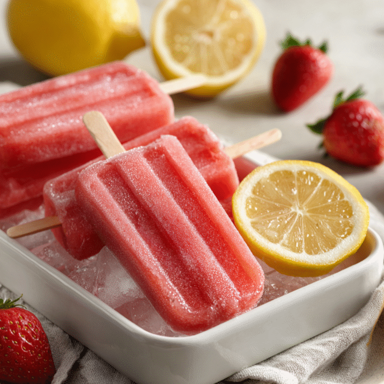 Strawberry Lemonade Popsicles