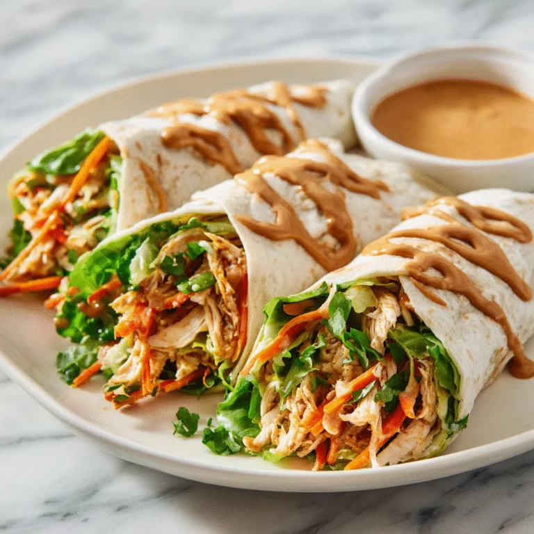 Thai Peanut Chicken Wraps (Quick, Savory & Nutty)
