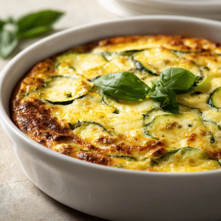 Flavorful Basil Crustless Zucchini Quiche: A Light & Delicious Meal