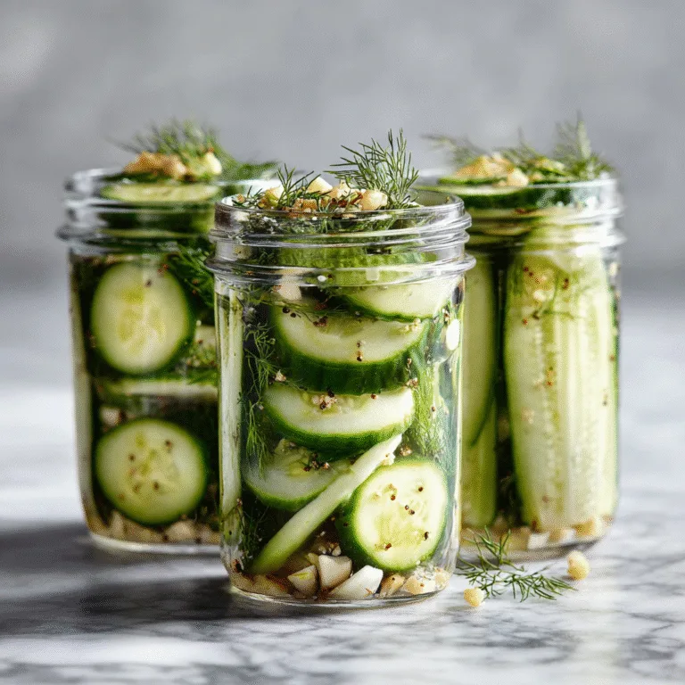 Garlic and Dill 24-Hour Refrigerator Pickles: Quick, Tangy, and Crisp