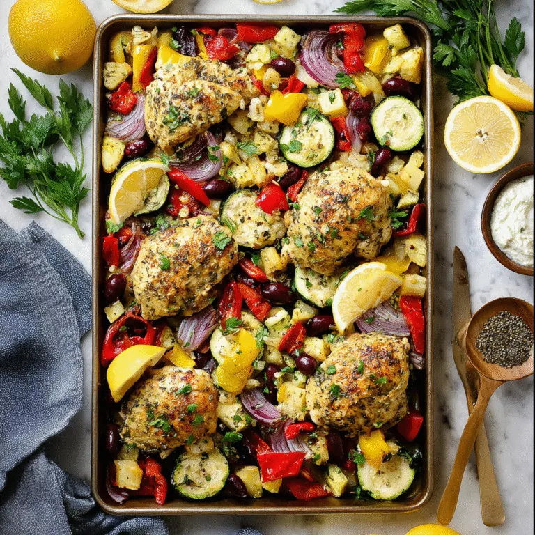 Sheet Pan Greek Chicken and Veggies (Ready in 30 Minutes)