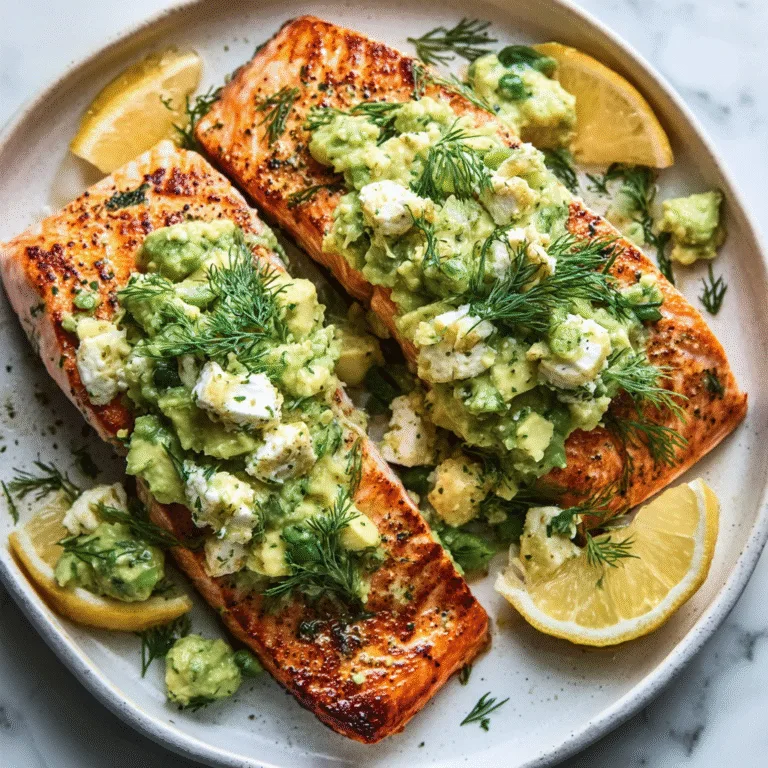 Baked Salmon with Avocado & Feta Topping (Fresh, Creamy & Flavor-Packed)