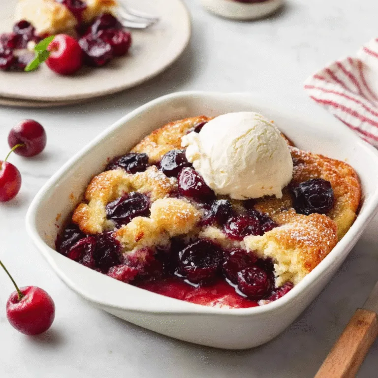 Easy Fresh Cherry Cobbler (Juicy Cherries, Ready in 45 Minutes)