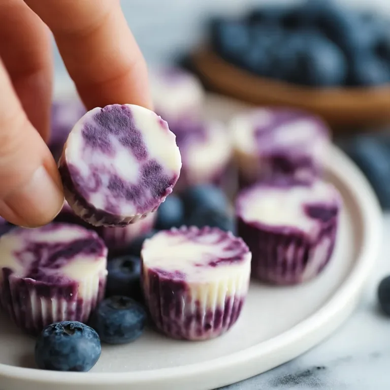 Blueberry Swirl Yogurt Bites – Healthy Frozen Snack