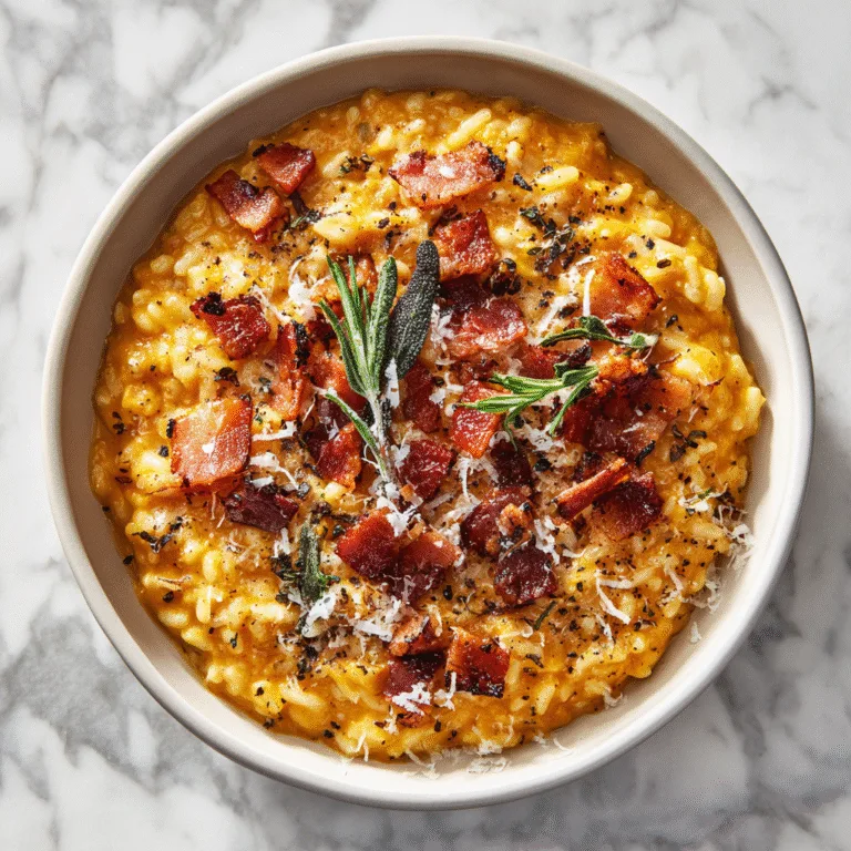 Pumpkin Risotto with Bacon & Parmesan – Creamy Comfort for Fall