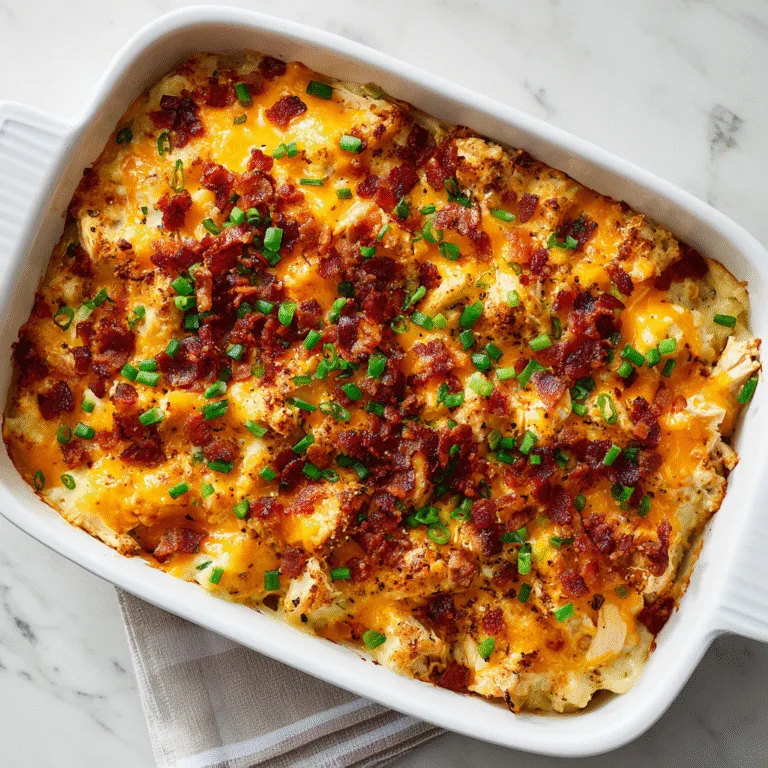 Crack Chicken Casserole Recipe – Creamy, Cheesy, Irresistible