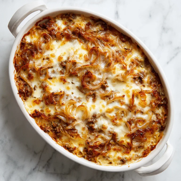 Quick French Onion Ground Beef Rice Casserole – Comfort Food Made Simple