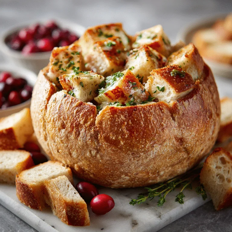 Baked Cranberry Brie Bread Bowl – Festive & Irresistible