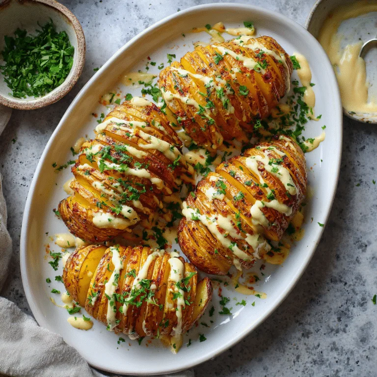 Oven-Baked Mini Hasselback Potatoes with Vegan Cajun Mayo