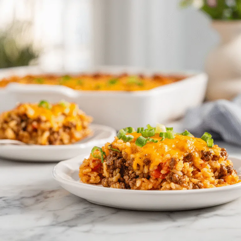 Cheesy Hamburger Rice Casserole – Comfort Food for Any Occasion