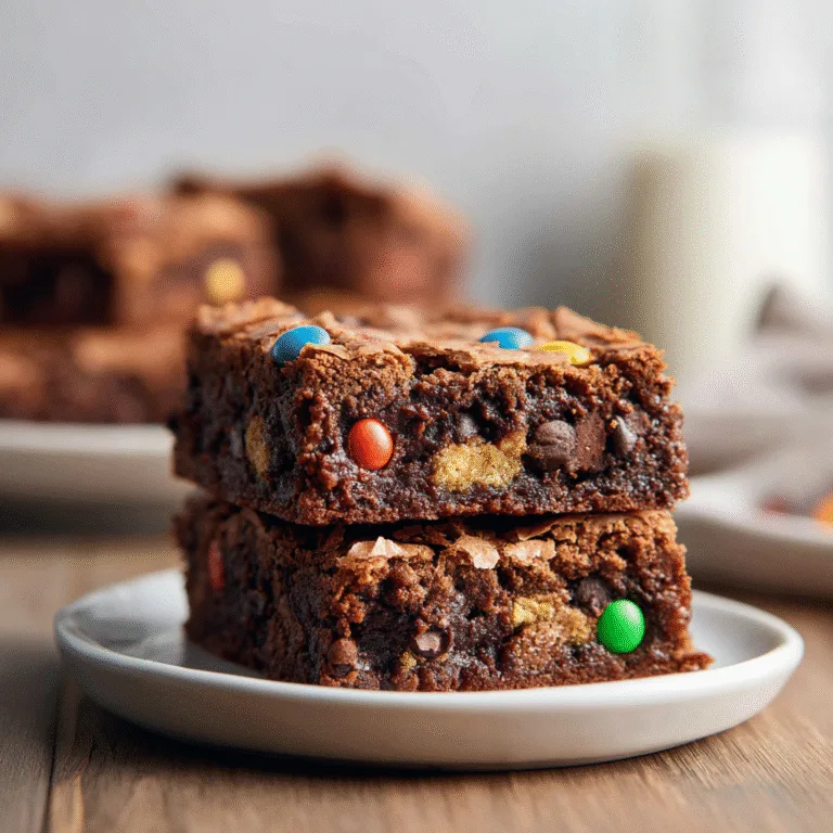Monster Cookie Fudgy Brownies – Fun, Spooky, and Fudgy Dessert for Parties