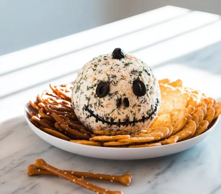Skellington Halloween Cheese Ball Appetizer: The Ultimate Spooky Party Centerpiece