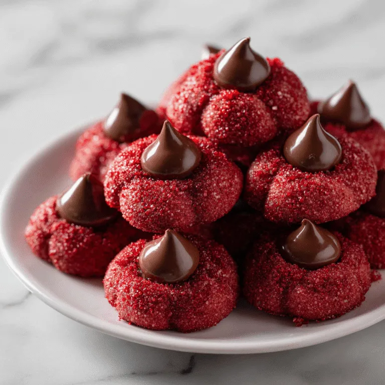 Hersheys Red Velvet Blossoms – Festive Holiday Cookies