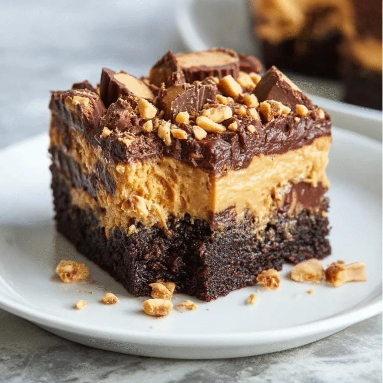 Reeses Chocolate Peanut Butter Earthquake Cake