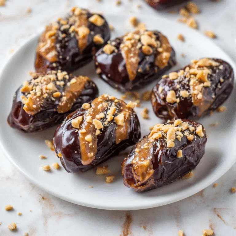 Snickers Stuffed Dates – Healthy Dessert Recipe