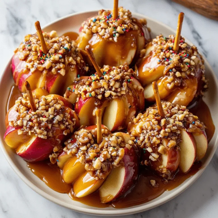 Sheet Pan Caramel Apples