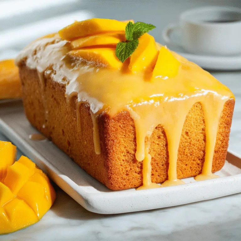 Vegan Mango Cake Loaf – Eggless, Dairy-Free & Tropical