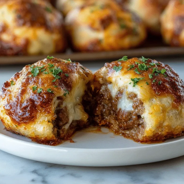Garlic Parmesan Cheeseburger Bombs – The Ultimate Cheesy Party Appetizer