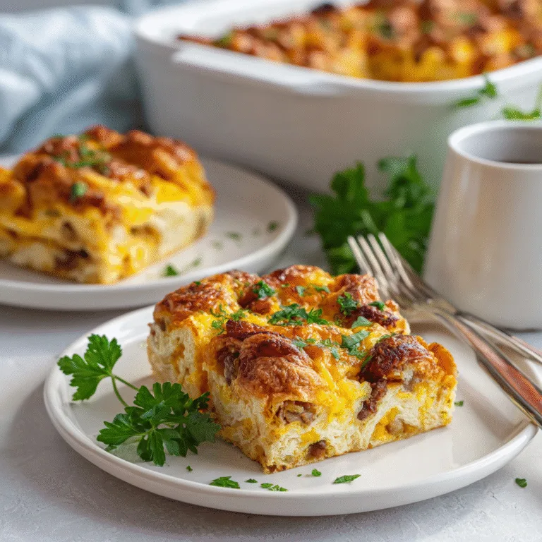 Overnight Croissant Breakfast Casserole – The Ultimate Make-Ahead Morning Delight