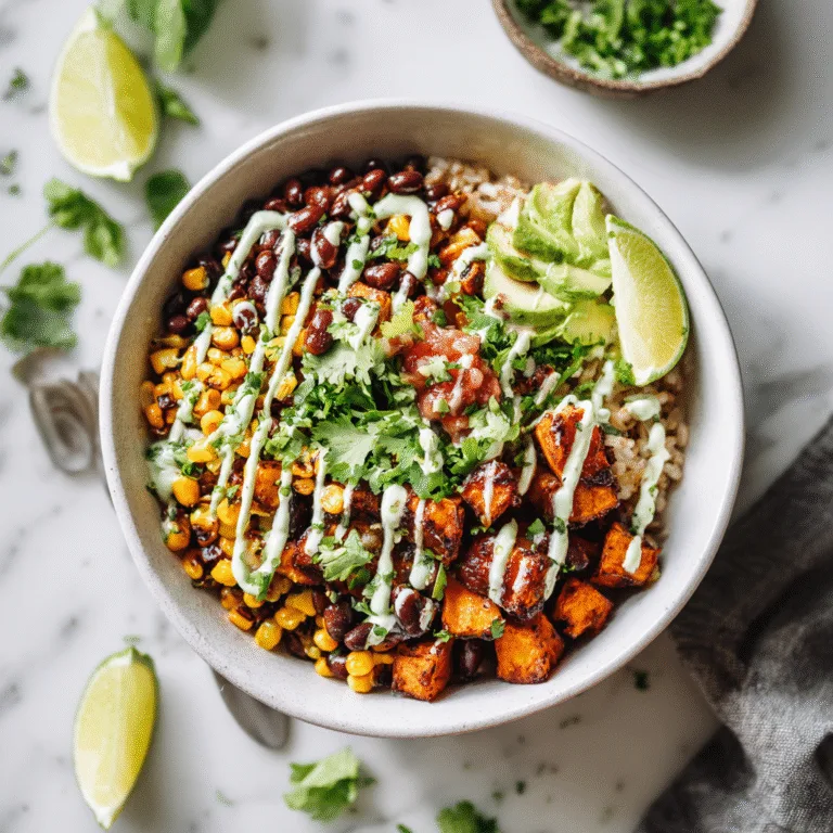 Vegan Burrito Bowls with Sweet Potatoes & Black Beans: A Colorful, Nutritious Feast in a Bowl