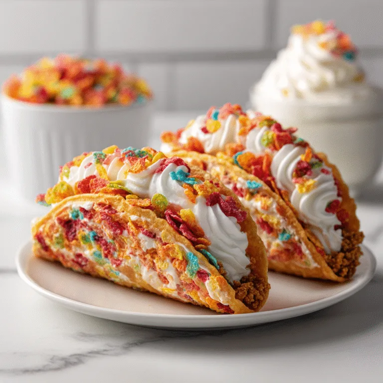 Fruity Pebbles Cheesecake Tacos Recipe