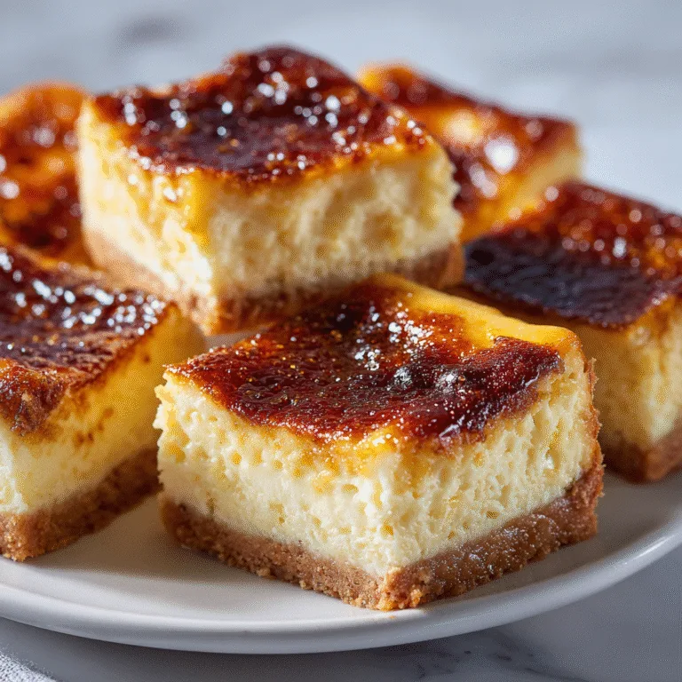 Crème Brûlée Cheesecake Bars – The Ultimate Dessert Mashup