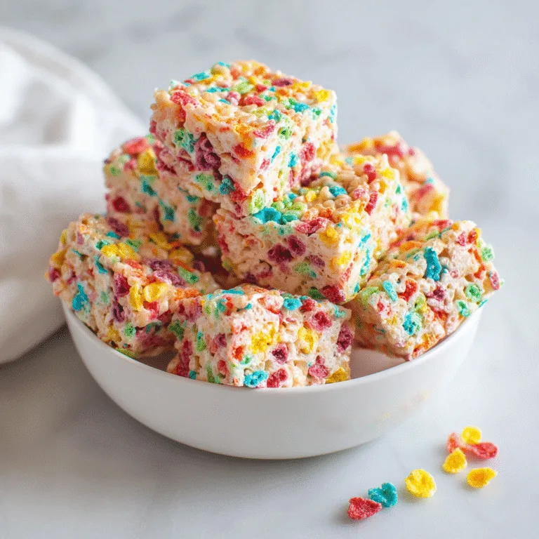 Fruity Pebbles Rice Krispie Treats: A Colorful No-Bake Dessert for Every Occasion