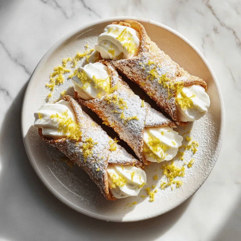 Lemon Meringue Pie Cannolis: A Zesty, Creamy Twist on a Classic Dessert