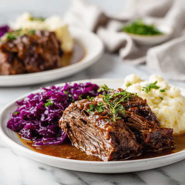 Slow Cooker Sauerbraten Beef – Tender, Tangy German Comfort Food