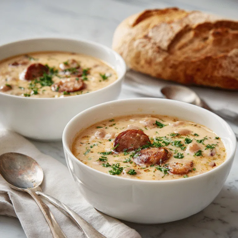 Creamy Bean Soup with Sausage – The Ultimate Comfort in a Bowl