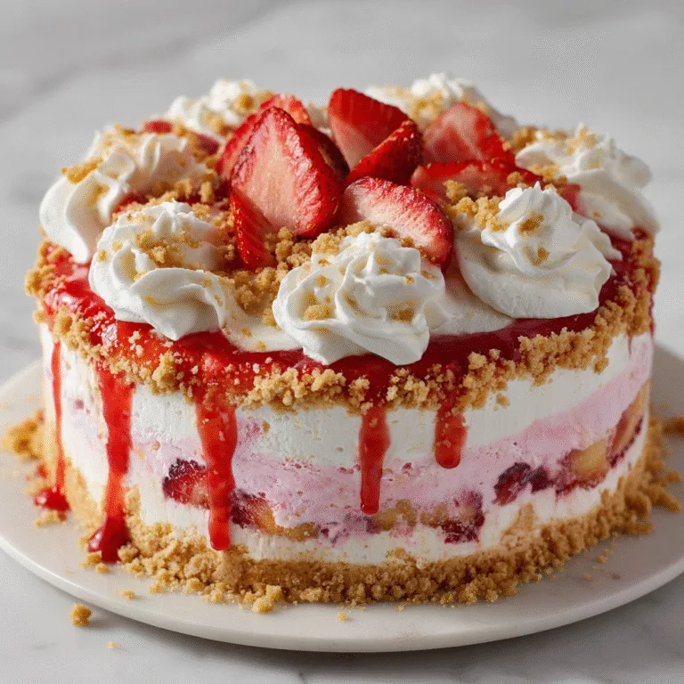 Dreamy Strawberry Shortcake Ice Cream Cake – A Cool, Creamy Summer Showstopper