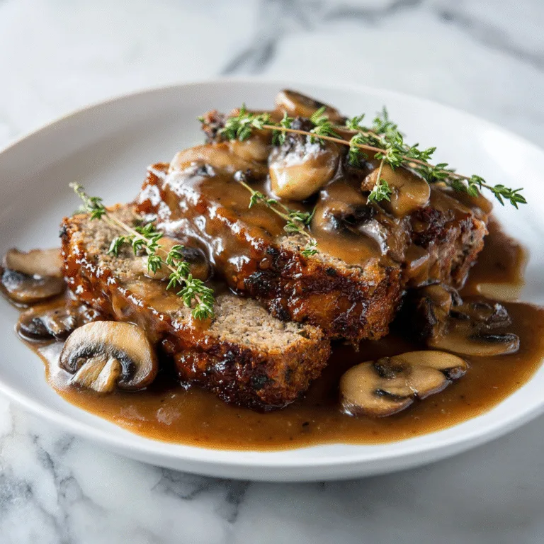 Meatloaf with Mushroom Gravy: A Comfort Food Classic Reimagined