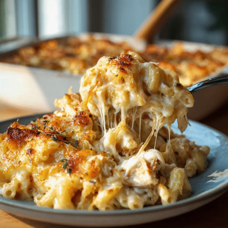 French Onion Chicken Macaroni Cheese: The Ultimate Cozy Bake