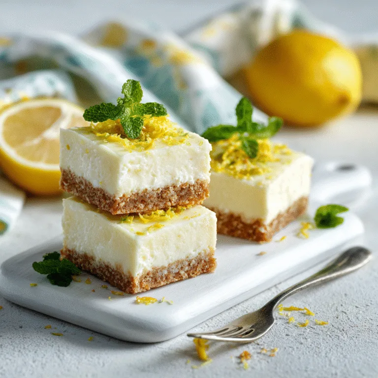 Luscious Lemon Cheesecake Bars – A Sunshine Treat in Every Bite