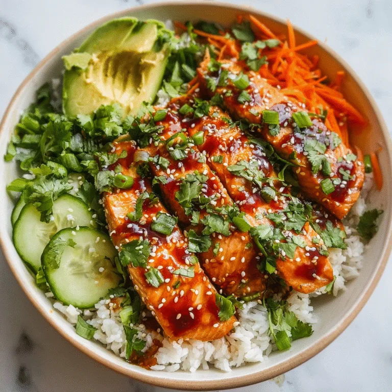Sweet Chili Salmon Bowl Recipe: A Flavor Explosion of Sweet Heat and Freshness