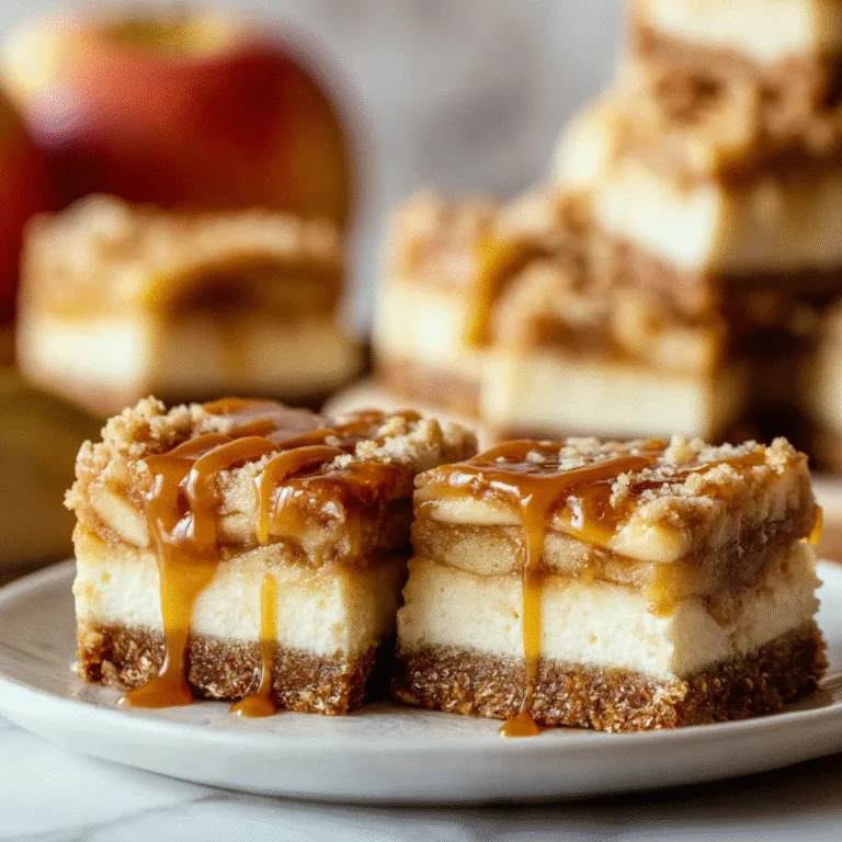 Caramel Apple Cheesecake Bars: A Decadent Fall Treat