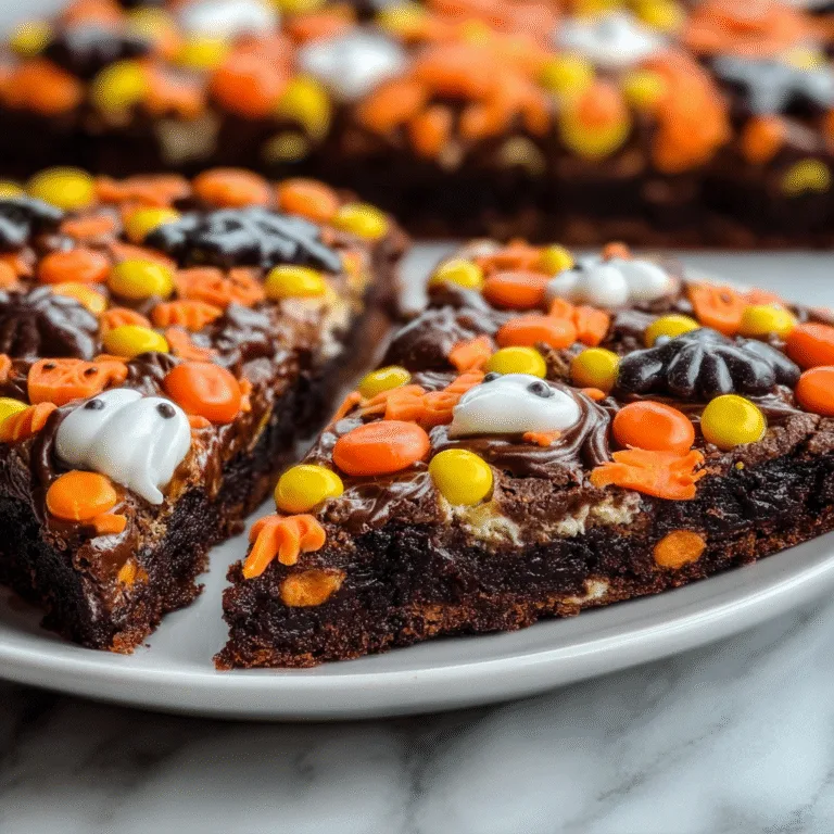 Wicked Good Halloween Brownie Pizza 🎃