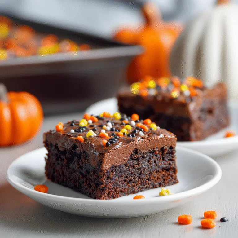 Halloween Cheesecake Brownies 🎃