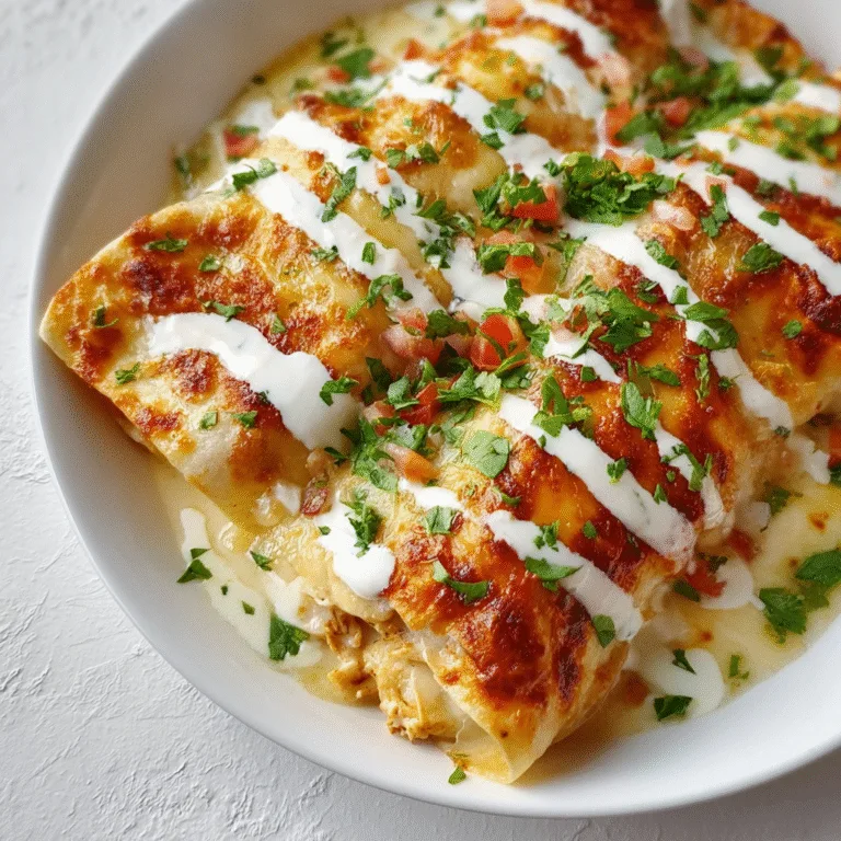 Creamy Comfort: Chicken Enchiladas with Sour Cream White Sauce