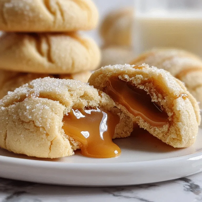 Caramel-Filled Sugar Cookies – Soft, Chewy, and Irresistibly Gooey