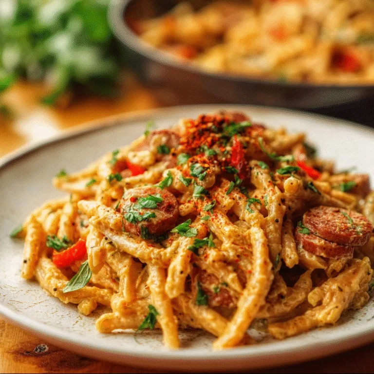 Vegan Cajun Pasta – Creamy, Spicy, and Incredibly Easy to Make!
