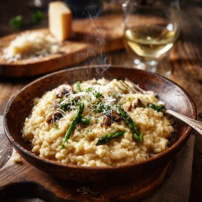 Mushroom and Asparagus Risotto: Creamy Comfort with a Gourmet Touch