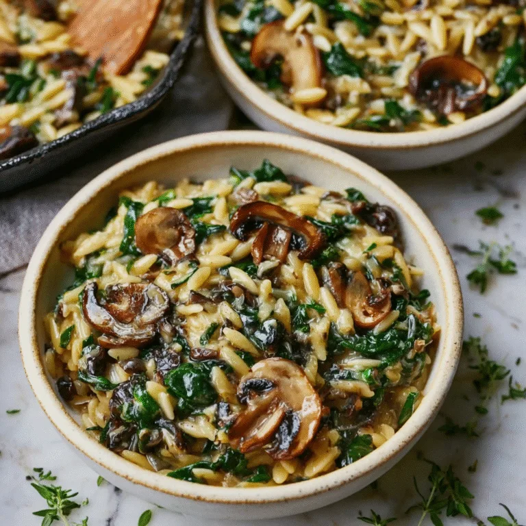 Mushroom & Spinach Orzo: A Creamy One-Pot Wonder for Busy Nights