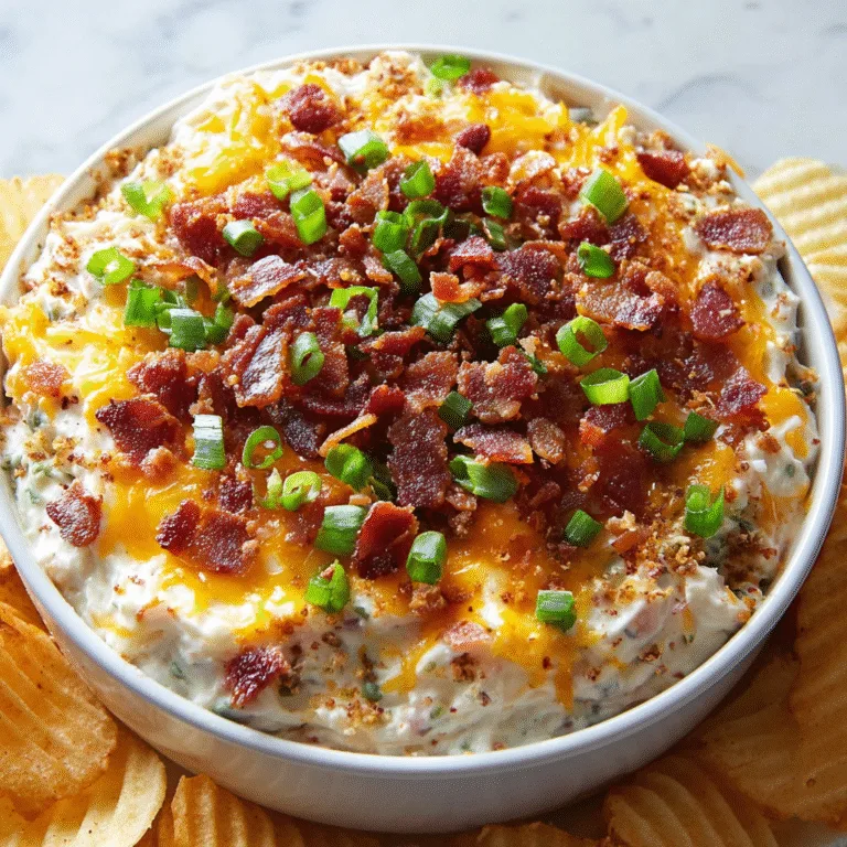 Loaded Baked Potato Dip: Creamy, Cheesy, and Perfect for Every Party