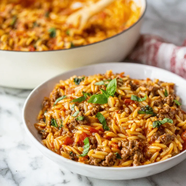 One Pot Ground Beef Orzo – The Ultimate Weeknight Comfort Food