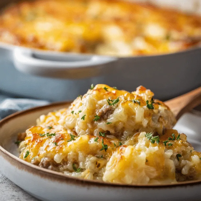 Cheesy Ground Beef and Rice Casserole: Easy Weeknight Comfort