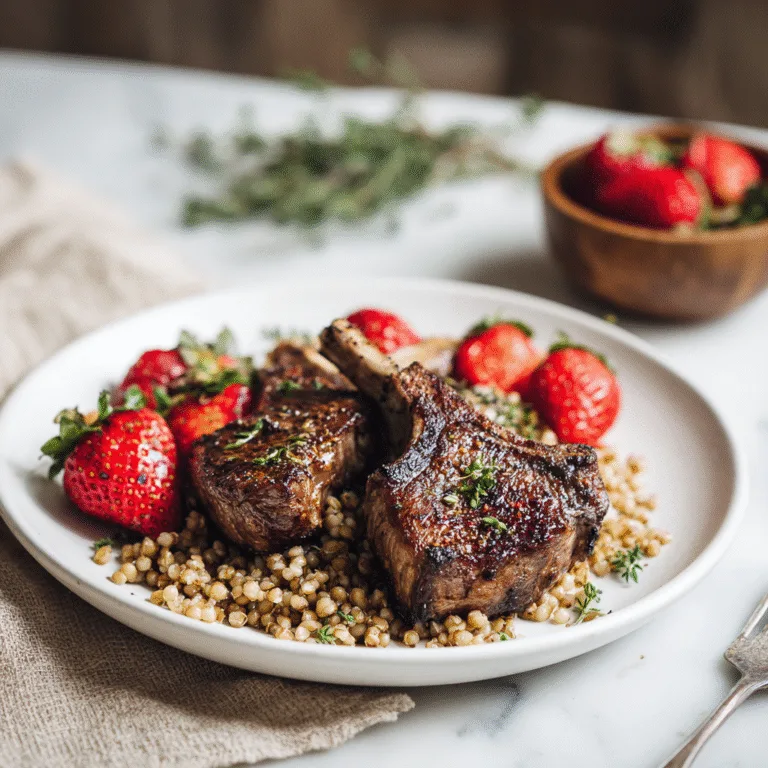 Lamb Chops with Buckwheat and Black Pepper Strawberries: A Fresh Twist on a Mediterranean Classic
